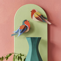 Robins Garden Birds Paper Wall Decoration from Stuido ROOF