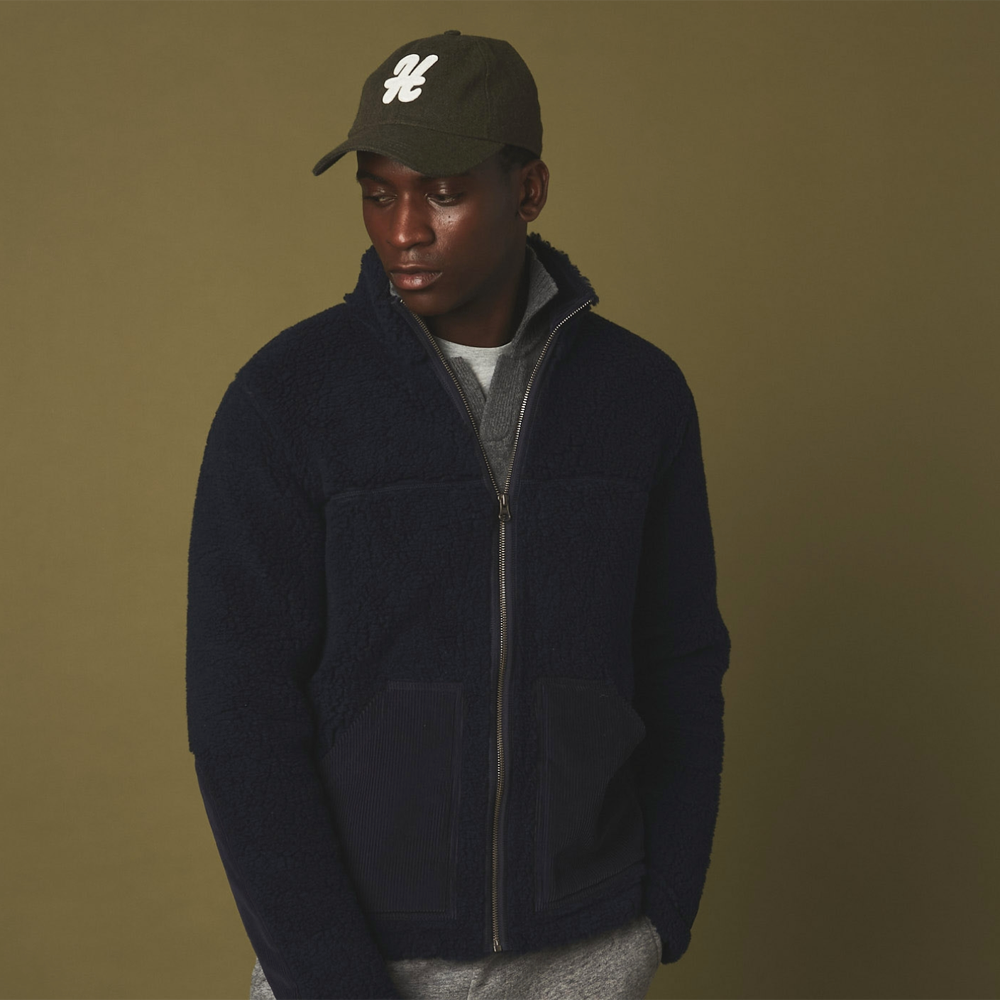 Recycled top wool cap