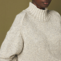 HARTFORD Light Grey Alpaca Wool Turtleneck Sweater