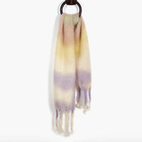 Mantas Ezcaray Tie-Dye Mohair and Wool-Blend Scarf - Cream + Lilac