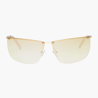Le Specs Y2OK Semi-rimless Wraparound Sunglasses - Gold