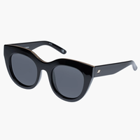Le Specs AIR HEART Black Cat Eye Sunglasses - POLARIZED