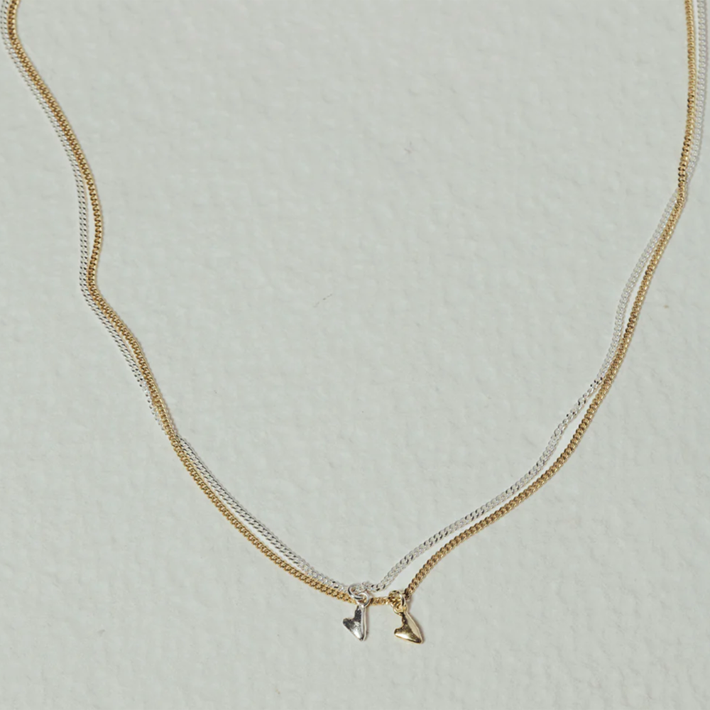 BY1OAK YOU Heart Charm Gold Necklace 