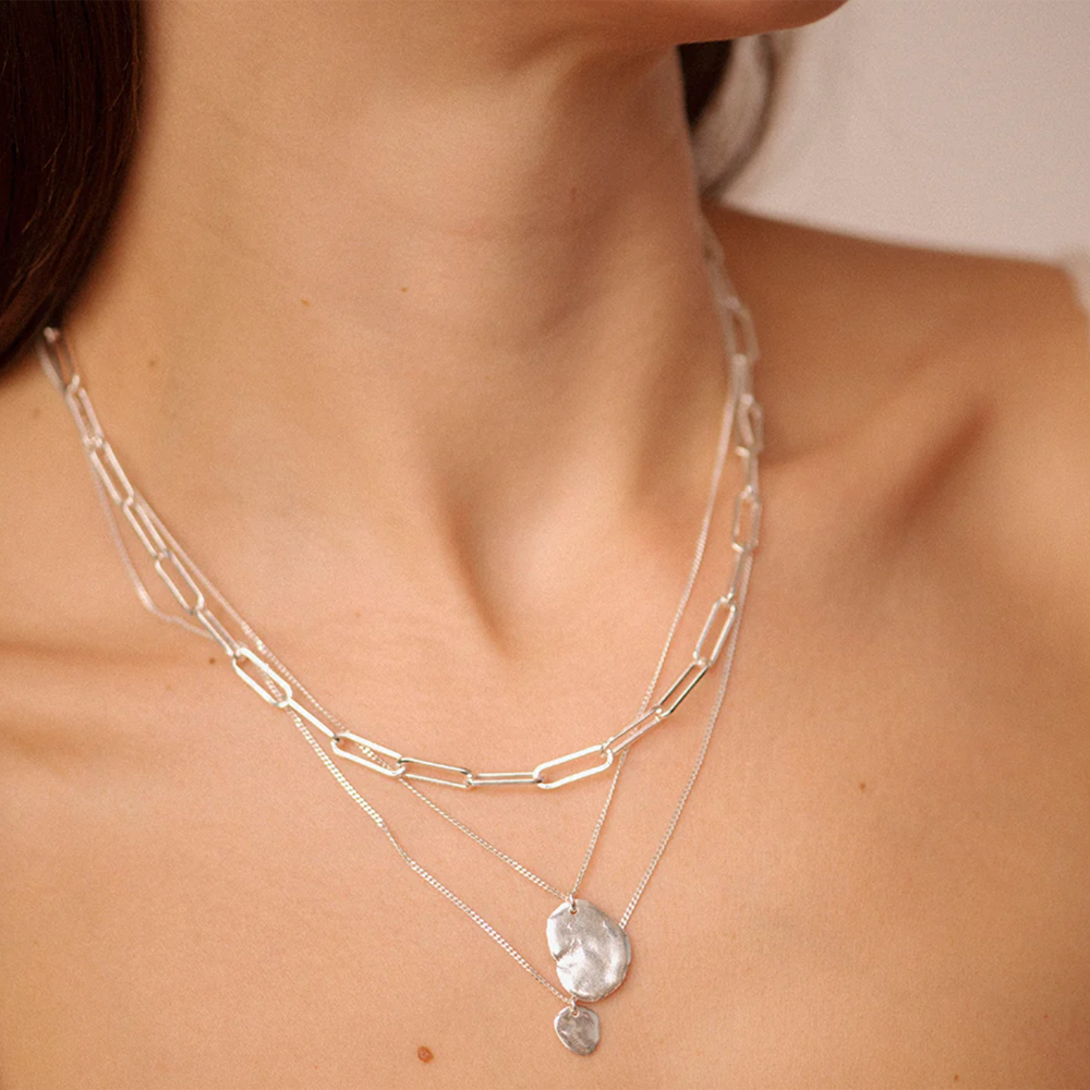 BY1OAK 'Memory' Silver Link Chain Necklace