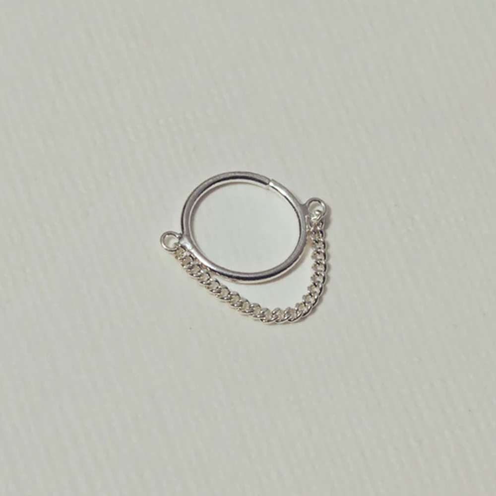 BY1OAK 'Come Together' Small Hoop Silver Earring