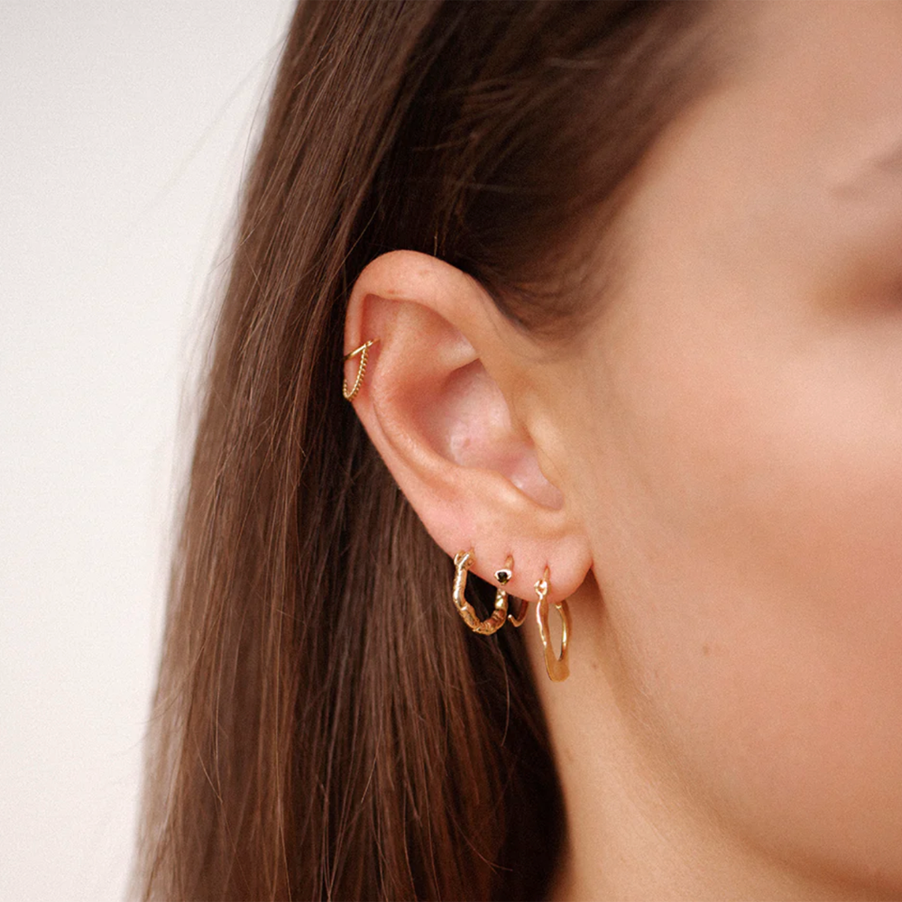 'Come Together' Small Hoop Gold Earring