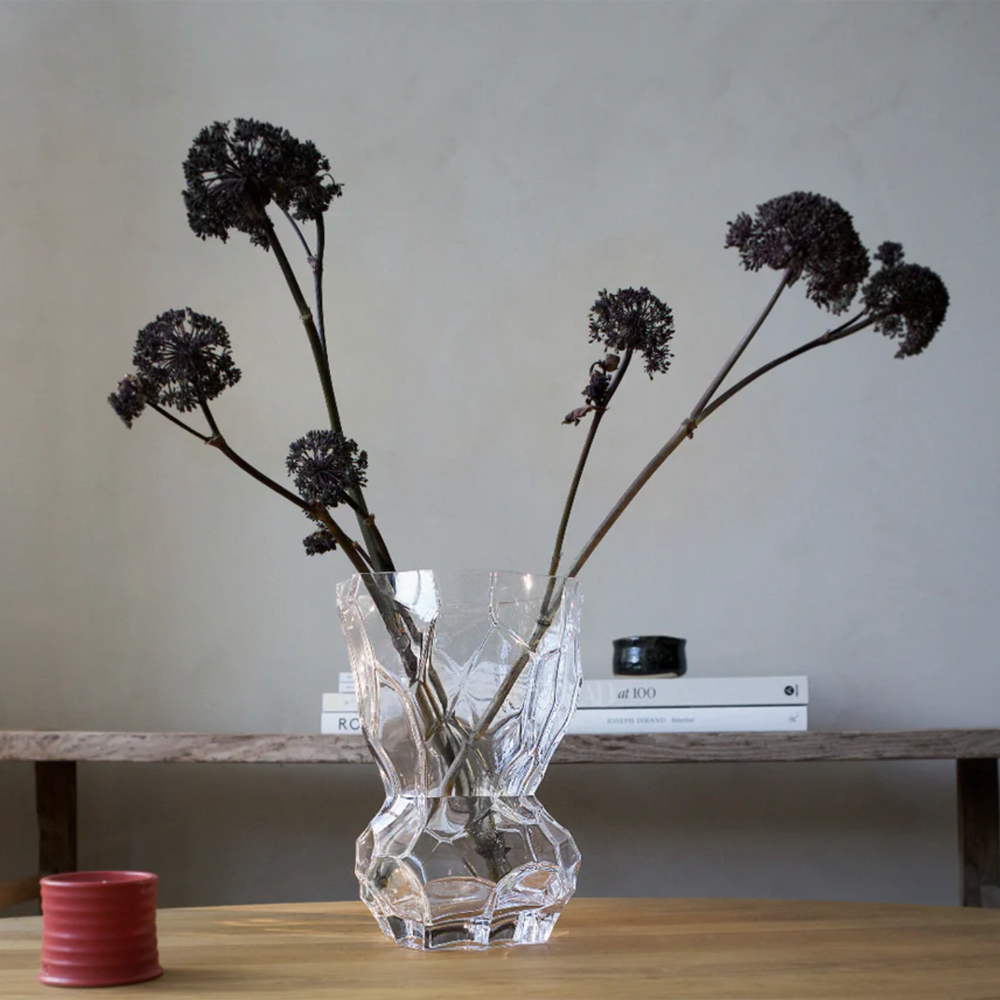 Hein Studio Reflection Clear Glass Large Flower Vase
