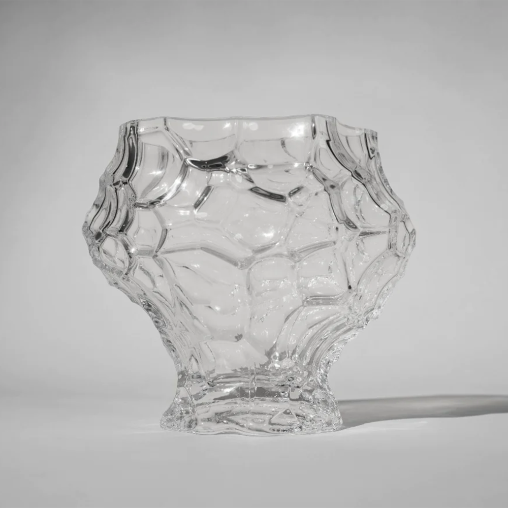 Hein Studio Medium Canyon Clear Glass Vase