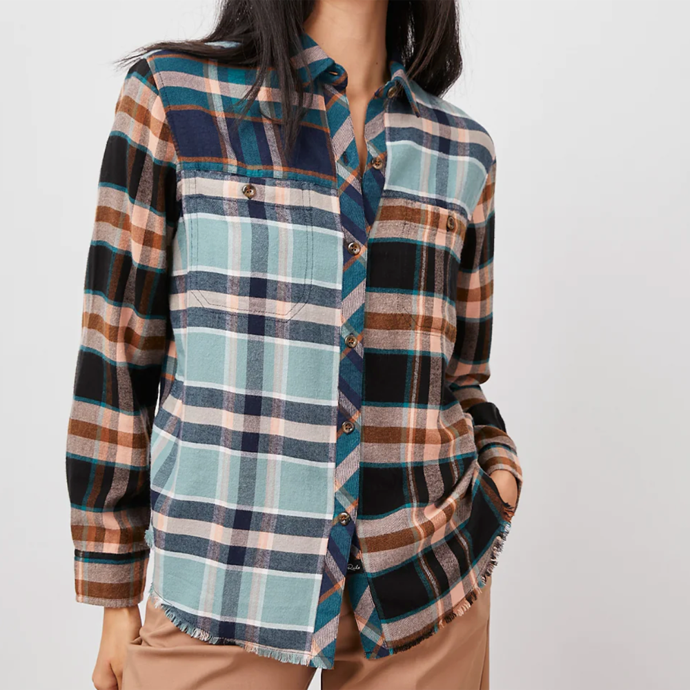 Brando Patchwork Plaid Shirt