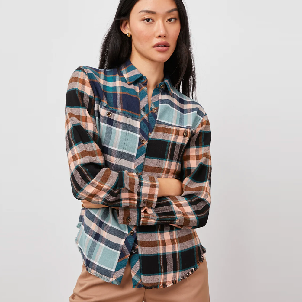 Brando Patchwork Plaid Shirt