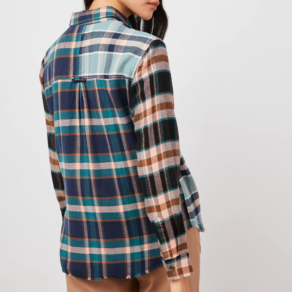 Brando Patchwork Plaid Shirt