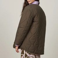 HARTFORD Military Green Reversible Quilted Sherpa Jacket