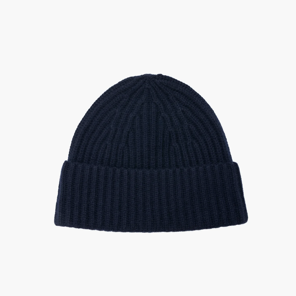 LISA YANG Martigny Navy Cashmere Beanie Hat