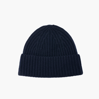 LISA YANG Martigny Navy Cashmere Beanie Hat