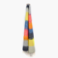 Mantas Ezcaray Matisse Fringed Striped Mohair and Wool-Blend Scarf