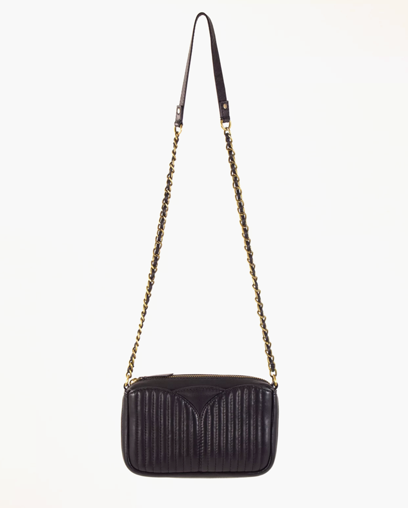 Sessùn Divinou Quilted Black Leather Handbag