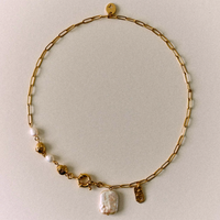 Sessùn Choya Pearl Gold Chain Necklace