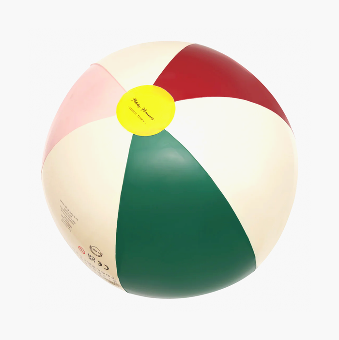 Petites Pommes Otto Inflatable Beach Ball - Red + Pink + Green