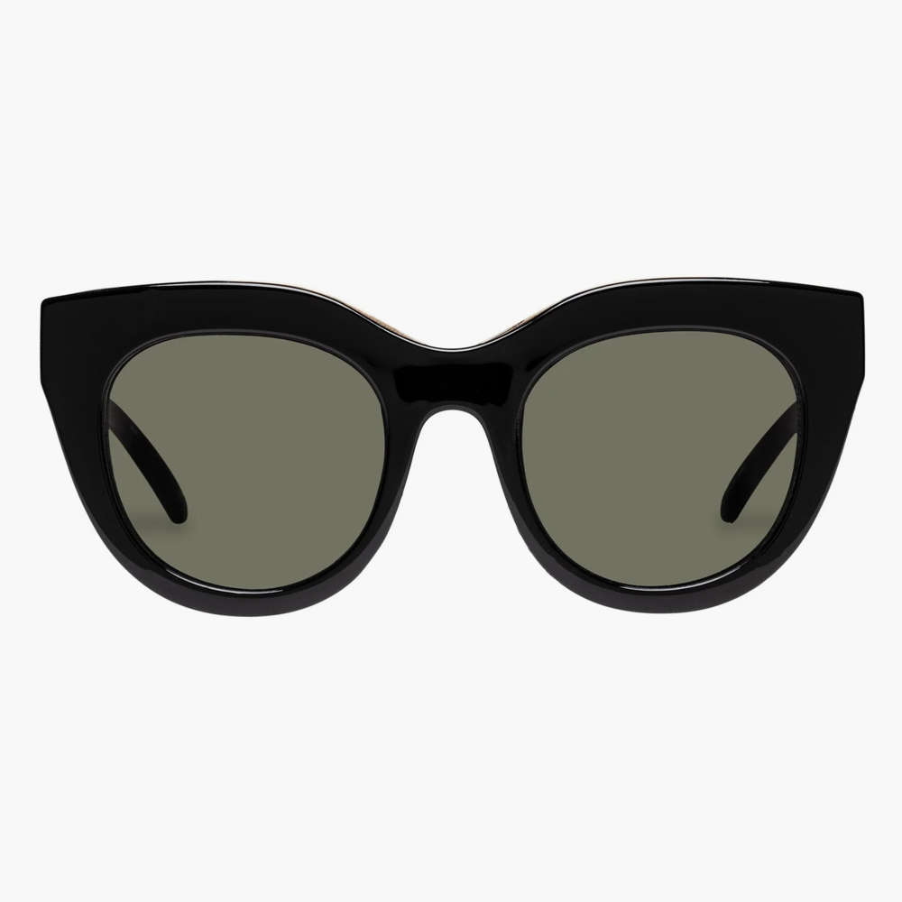 Le Specs AIR HEART Black Cat Eye Sunglasses