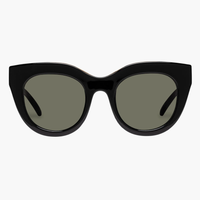 Le Specs AIR HEART Black Cat Eye Sunglasses