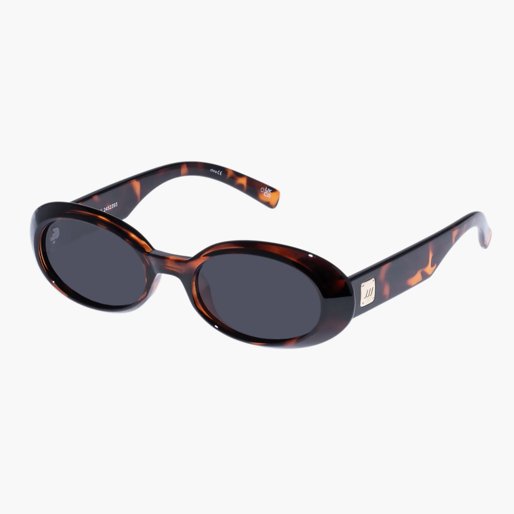 Le Specs WORK IT! Dark Tortoise Oval Sunglasses - Polarized