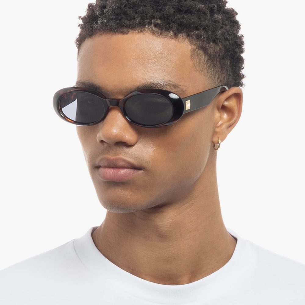 Le Specs WORK IT! Dark Tortoise Oval Sunglasses - Polarized