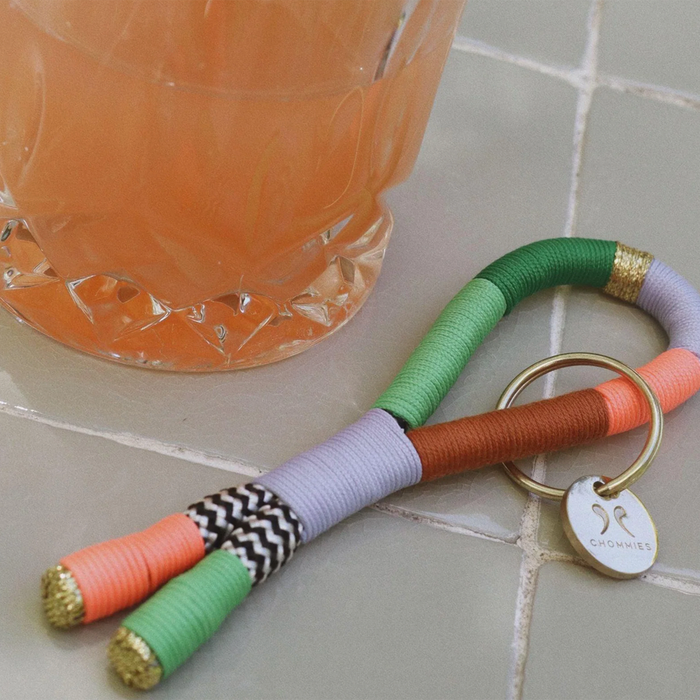 Multicolor Rope Loop Keyring - Spring