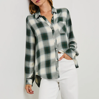 Rails Hunter Plaid Shirt - Ivory Olive Teal