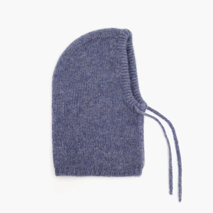 Hartford Melo Denim Blue & Silver Alpaca Wool Balaclava Hat