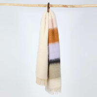 Mantas Ezcaray Serenity No. 32 Striped Mohair Throw - 130 x 200 cm