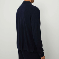 LISA YANG Mason Navy Cashmere Crew Neck Mens Sweater