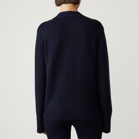 LISA YANG Danni Navy Organic Cashmere Cardigan