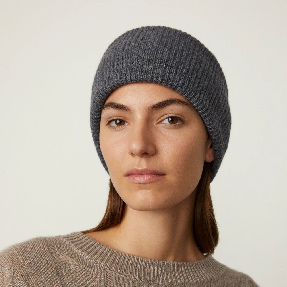 LISA YANG Stockholm Graphite Grey Cashmere Hat