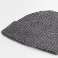 LISA YANG Martigny Graphite Grey Cashmere Beanie Hat