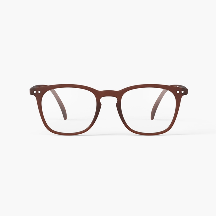 IZIPIZI Trapezoid Mahogany Reading Glasses - Style E