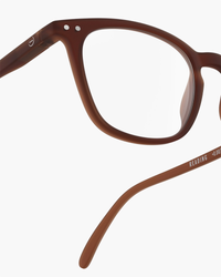 IZIPIZI Trapezoid Mahogany Reading Glasses - Style E