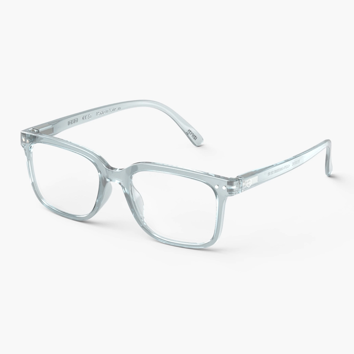 IZIPIZI Rectangular Frozen Blue Reading Glasses - Style L