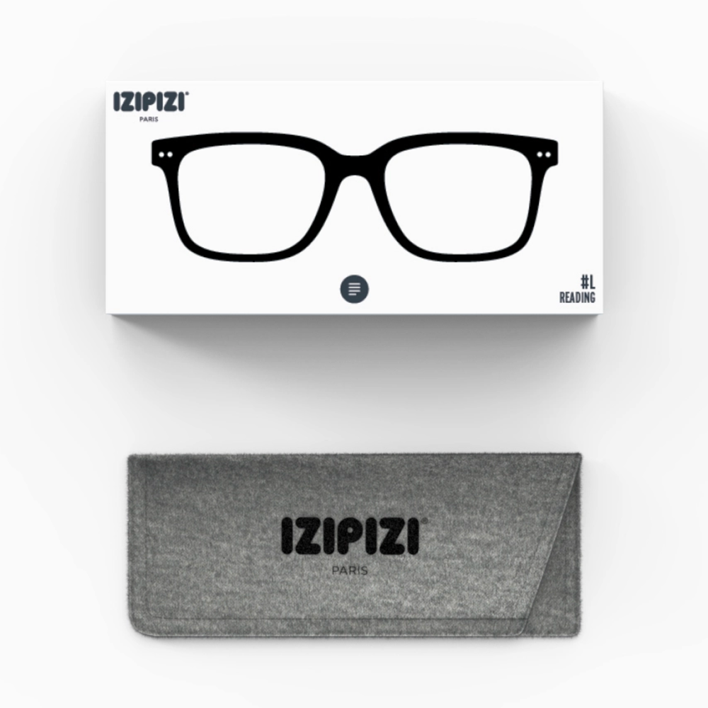 IZIPIZI Rectangular Black Reading Glasses - Style L