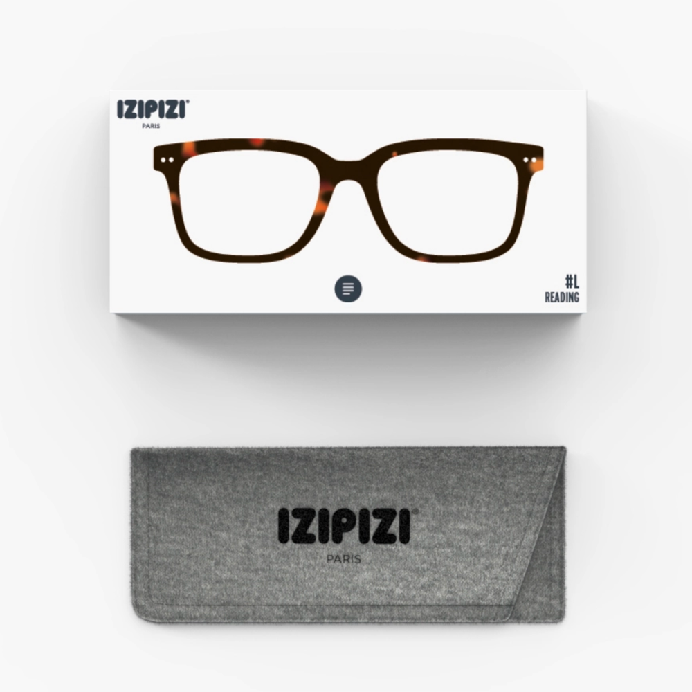 IZIPIZI Rectangular Tortoise Reading Glasses - Style L