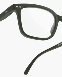 IZIPIZI Rectangular Kaki Green Reading Glasses - Style L