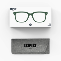 IZIPIZI Rectangular Kaki Green Reading Glasses - Style L