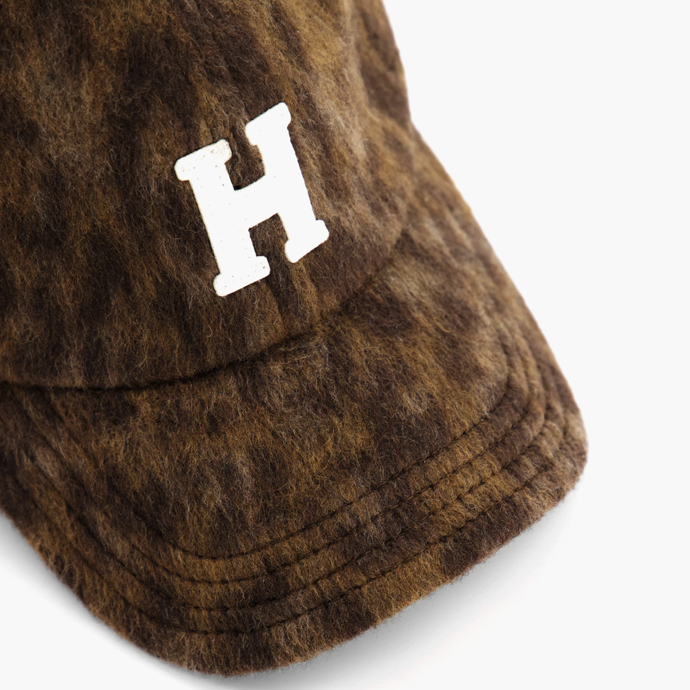 Hartford Brown Leopard Print Wool Cap