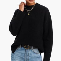 Rails Miranda Black Cashmere / Silk Crewneck Sweater