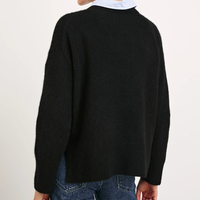 Rails Miranda Black Cashmere / Silk Crewneck Sweater