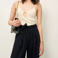 Sessùn Rim - Black Wide-Leg Fluid Pants