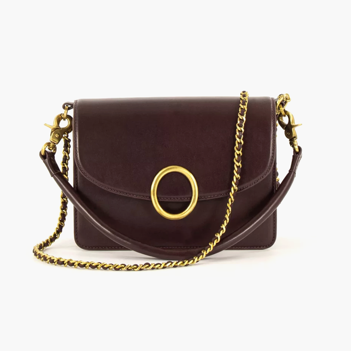 Sessùn Theao Chocolate Wine Leather Handbag