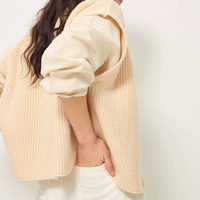 Sessùn Aragon - Oversized Buttoned Knit Vest - Cream