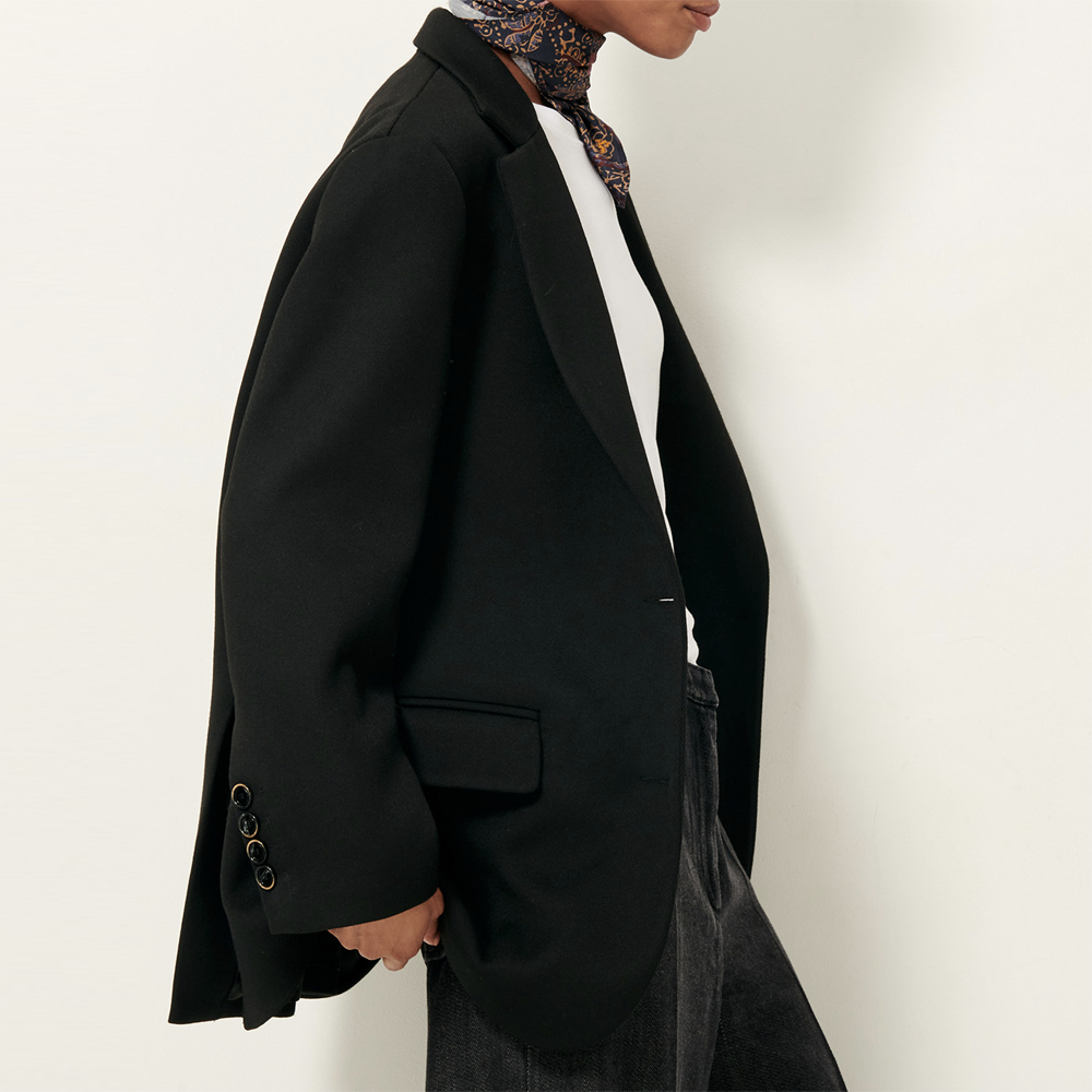 Sessùn Zachary - Black Oversized Tailored Jacket