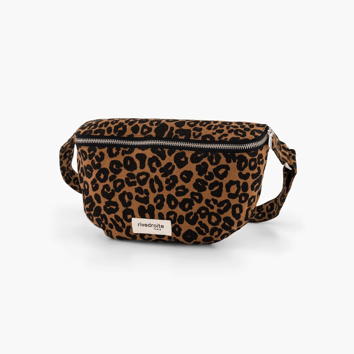 Rive Droite Leopard Print Crossbody Waist Bag - Recycled Cotton Canvas