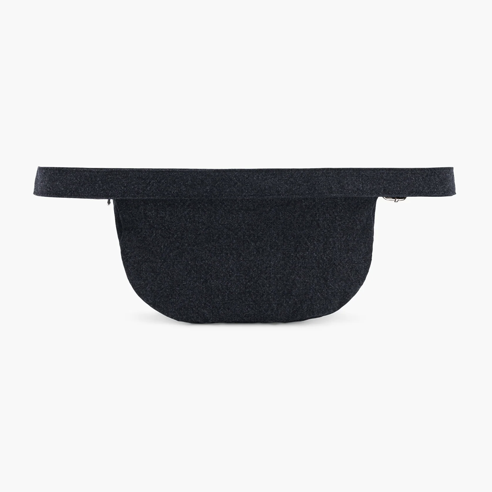 Custine Crossbody Waist Bag - Black Recycled Cotton Canvas